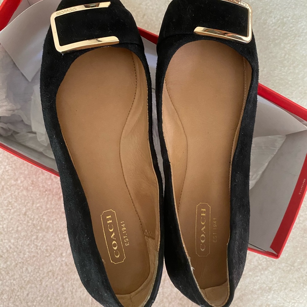 coach ballet flat with buckle
